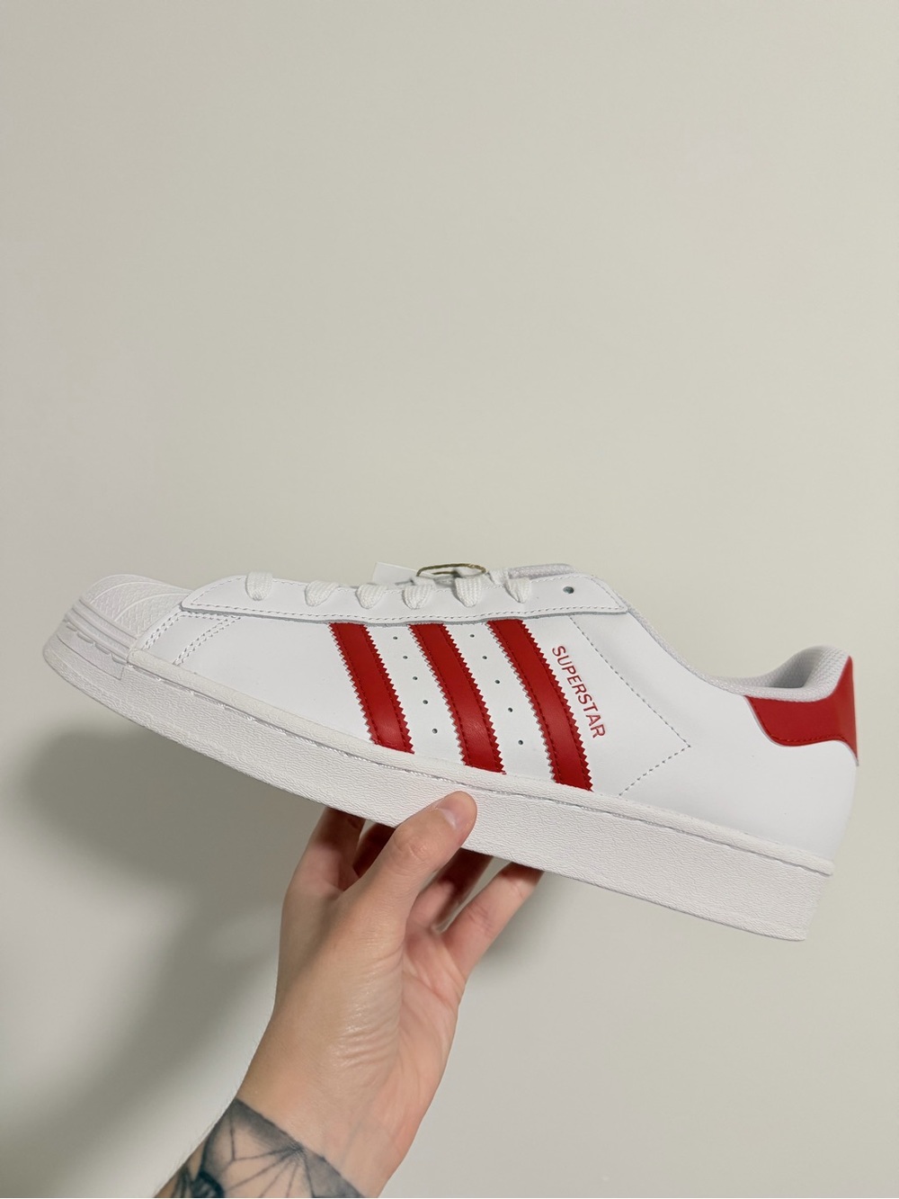 adidas Originals Superstar Cloud White Better Scarlet IG9367 Men’s Size 13 NWT